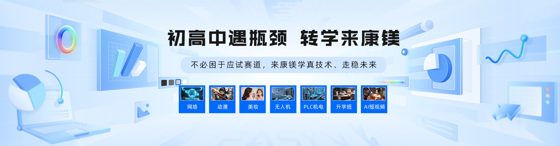 初高中成绩差，转学来康镁